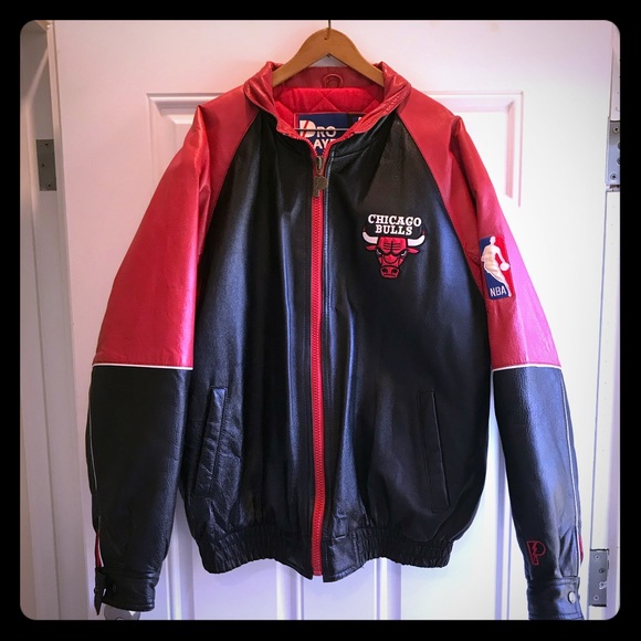 pro player chicago bulls leather jacket